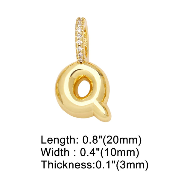 Wholesale Women's Copper Goldplated Geometric Letter Pendant Bracelet With Electroplating