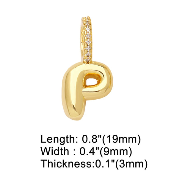 Wholesale Women's Copper Goldplated Geometric Letter Pendant Bracelet With Electroplating