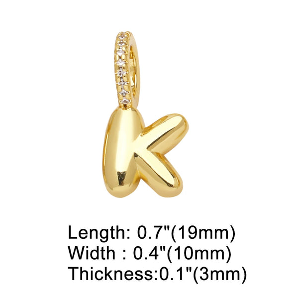 Wholesale Women's Copper Goldplated Geometric Letter Pendant Bracelet With Electroplating