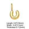 Wholesale Women's Copper Goldplated Geometric Letter Pendant Bracelet With Electroplating