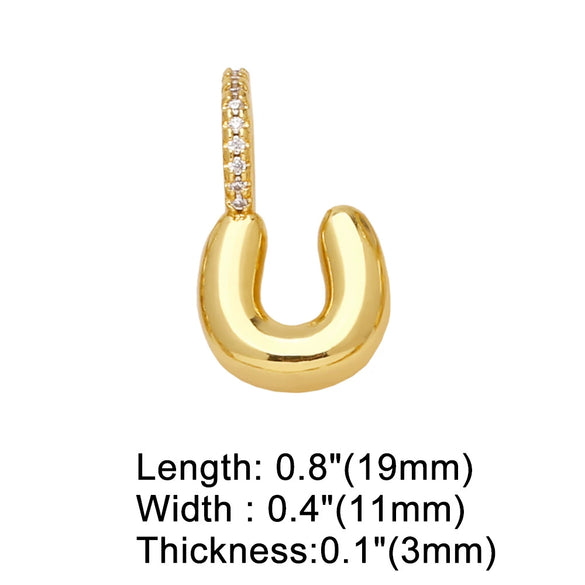 Wholesale Women's Copper Goldplated Geometric Letter Pendant Bracelet With Electroplating