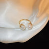 Wholesale Women's Copper Goldplated Geometric Opening Ring Jewelry