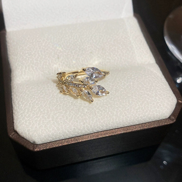 Wholesale Women's Copper Goldplated Geometric Opening Ring Jewelry