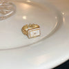 Wholesale Women's Copper Goldplated Geometric Opening Ring Jewelry
