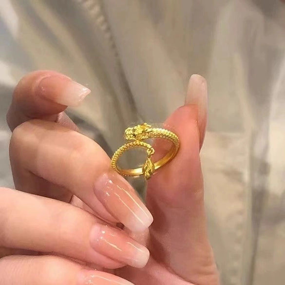 Wholesale Women's Copper Goldplated Geometric Opening Ring Jewelry