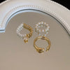 Wholesale Women's Copper Goldplated Geometric Opening Ring Jewelry