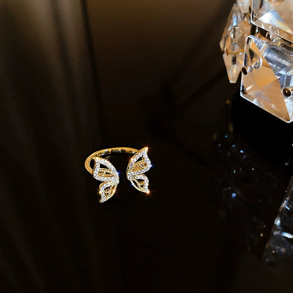 Wholesale Women's Copper Goldplated Geometric Opening Ring Jewelry