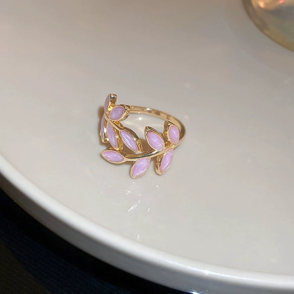 Wholesale Women's Copper Goldplated Geometric Opening Ring Jewelry