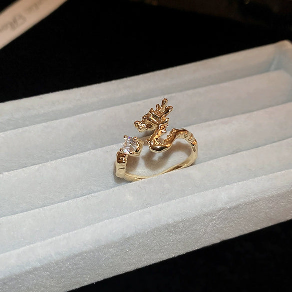 Wholesale Women's Copper Goldplated Geometric Opening Ring Jewelry