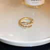 Wholesale Women's Copper Goldplated Geometric Opening Ring Jewelry