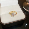 Wholesale Women's Copper Goldplated Geometric Opening Ring Jewelry