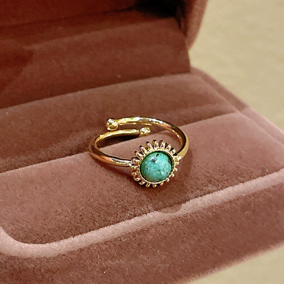 Wholesale Women's Copper Goldplated Geometric Opening Ring Jewelry