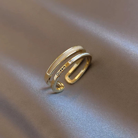Wholesale Women's Copper Goldplated Geometric Opening Ring Jewelry