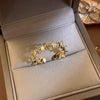 Wholesale Women's Copper Goldplated Geometric Opening Ring Jewelry