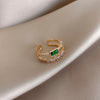 Wholesale Women's Copper Goldplated Geometric Opening Ring Jewelry