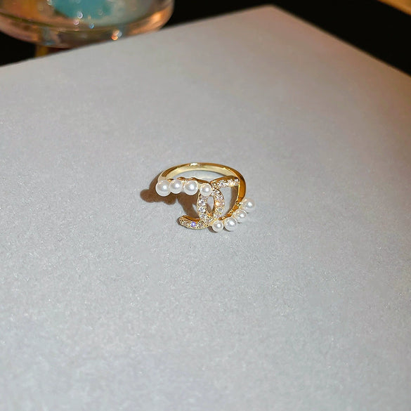 Wholesale Women's Copper Goldplated Geometric Opening Ring Jewelry