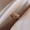 Wholesale Women's Copper Goldplated Geometric Opening Ring Jewelry