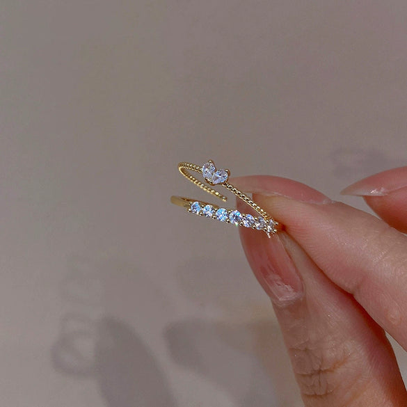 Wholesale Women's Copper Goldplated Geometric Opening Ring Jewelry