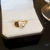Wholesale Women's Copper Goldplated Geometric Opening Ring Jewelry