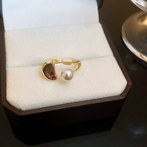 Wholesale Women's Copper Goldplated Geometric Opening Ring Jewelry