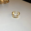 Wholesale Women's Copper Goldplated Geometric Opening Ring Jewelry