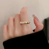 Wholesale Women's Copper Goldplated Geometric Opening Ring Jewelry