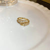 Wholesale Women's Copper Goldplated Geometric Opening Ring Jewelry