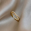 Wholesale Women's Copper Goldplated Geometric Opening Ring Jewelry