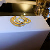 Wholesale Women's Copper Goldplated Geometric Opening Ring Jewelry