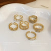 Wholesale Women's Copper Goldplated Geometric Opening Ring Jewelry