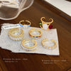 Wholesale Women's Copper Goldplated Geometric Opening Ring Jewelry