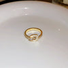 Wholesale Women's Copper Goldplated Geometric Opening Ring Jewelry