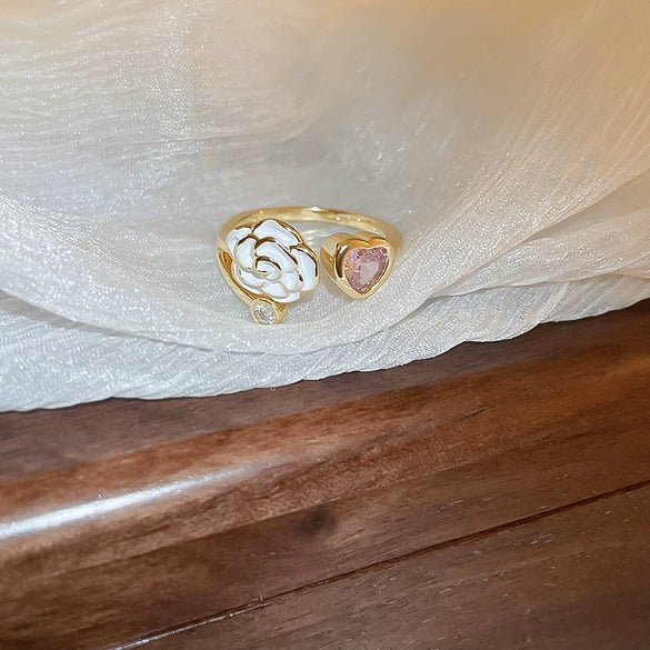 Wholesale Women's Copper Goldplated Geometric Opening Ring Jewelry