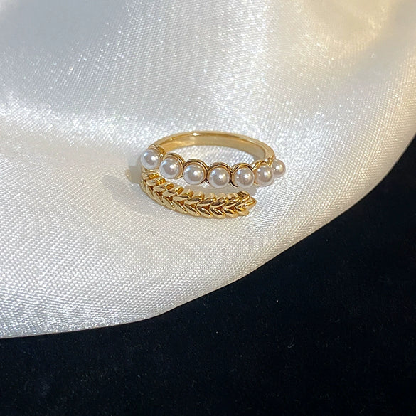 Wholesale Women's Copper Goldplated Geometric Opening Ring Jewelry
