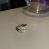 Wholesale Women's Copper Goldplated Geometric Opening Ring Jewelry