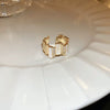 Wholesale Women's Copper Goldplated Geometric Opening Ring Jewelry