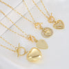Wholesale Women's Copper Goldplated Heartshaped Necklace