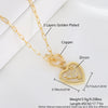Wholesale Women's Copper Goldplated Heartshaped Necklace