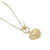 Wholesale Women's Copper Goldplated Heartshaped Necklace