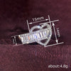 Wholesale Women's Copper Heart Geometric Zirconia Design Ring Jewelry