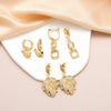 Wholesale Women's Copper Heart Shape Electroplating Earrings