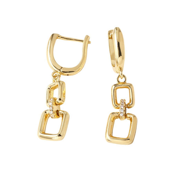 Wholesale Women's Copper Heart Shape Electroplating Earrings