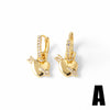 Wholesale Women's Copper Heart Shape Electroplating Earrings