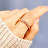 Wholesale Women's Copper Heart Shape Geometric Ring With Inlaid Zirconia