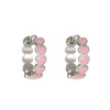 Wholesale Women's Copper Heart Shape Oil Dropping Earrings With Electroplating
