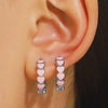 Wholesale Women's Copper Heart Shape Oil Dropping Earrings With Electroplating