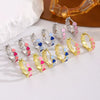 Wholesale Women's Copper Heart Shape Oil Dropping Earrings With Electroplating