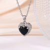 Wholesale Women's Copper Heart Shape Pendant Necklace With Mixed Gemstone Setting And Electroplating O Word Chain