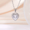 Wholesale Women's Copper Heart Shape Pendant Necklace With Mixed Gemstone Setting And Electroplating O Word Chain