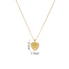 Wholesale Women's Copper Heart Shaped And Bow Patterned Necklace With Mixed Gem Inlay And O Chain